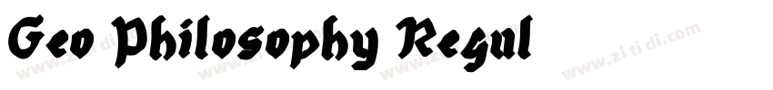 Geo Philosophy Regul字体转换